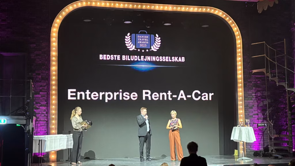 Enterprise Rent-A-Car vinder Danish Business Travel Award som bedste biludlejningsfirma