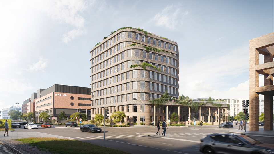 PFA står bag 12.000 m² kontorhus over metrostation – uden beton i kerne og konstruktion